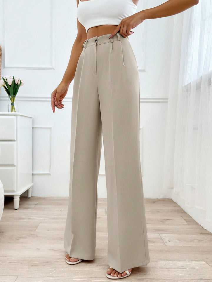 Pantalon de costum SHEIN, bej