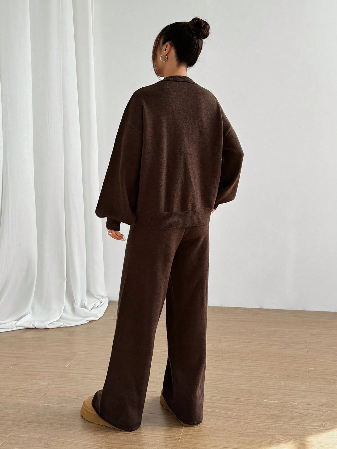 Pantaloni SHEIN, maro