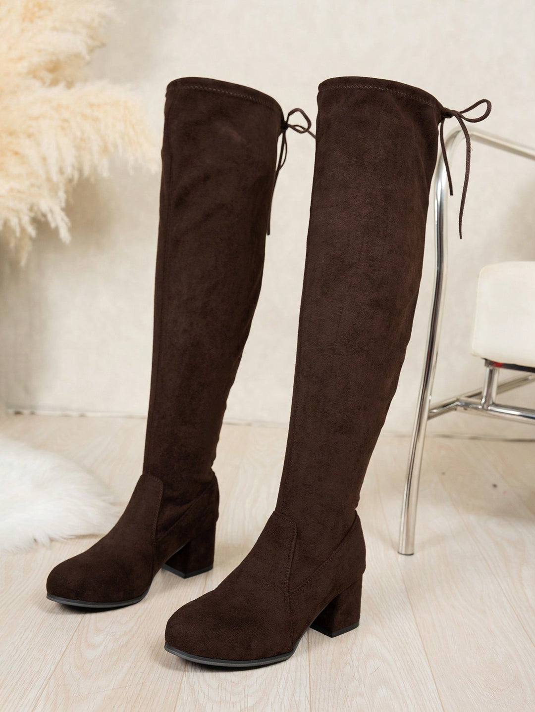 Botine SHEIN, maro