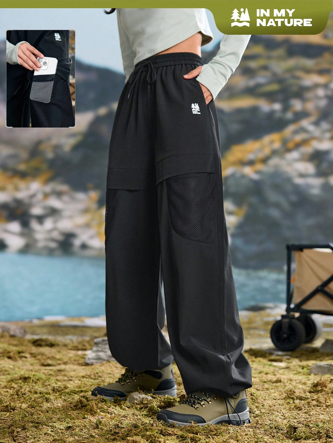 Pantaloni SHEIN, negru