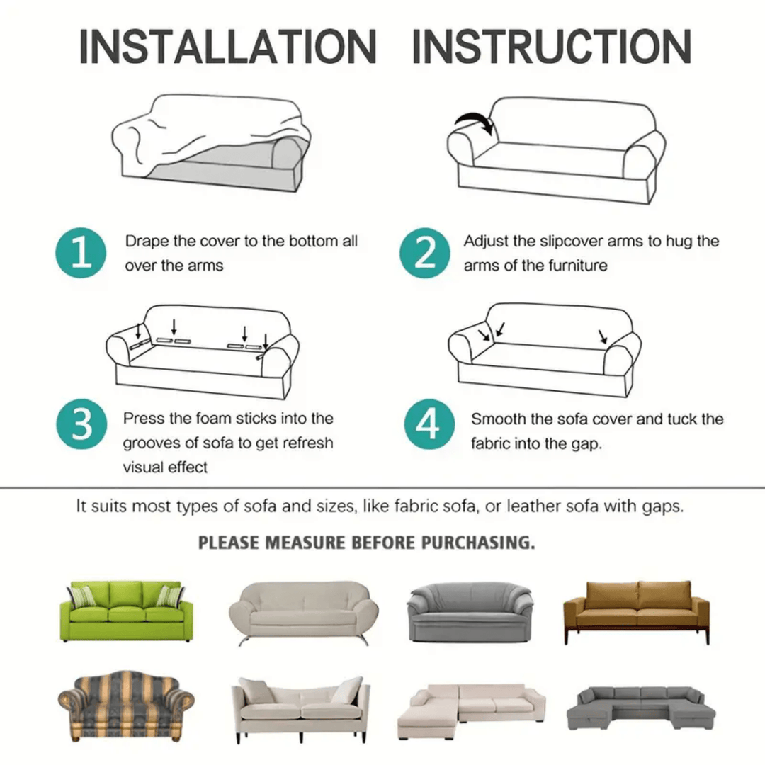 Husă pentru canapea SHEIN, bej