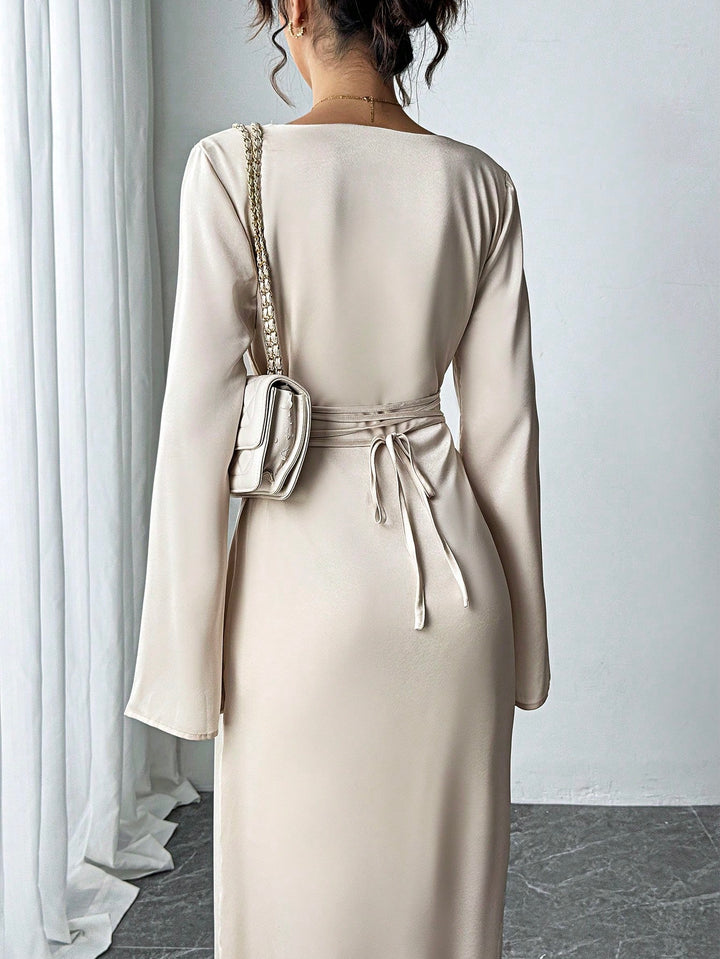 Rochie maxi SHEIN, bej