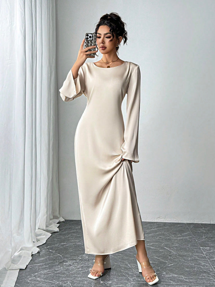 Rochie maxi SHEIN, bej
