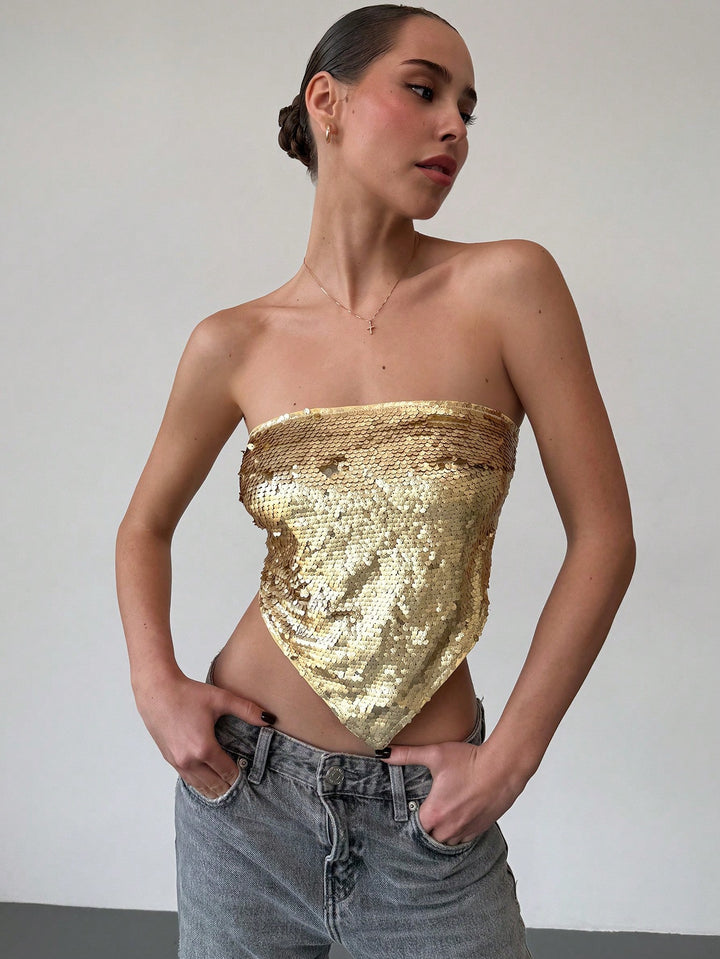 Top SHEIN, arany színű