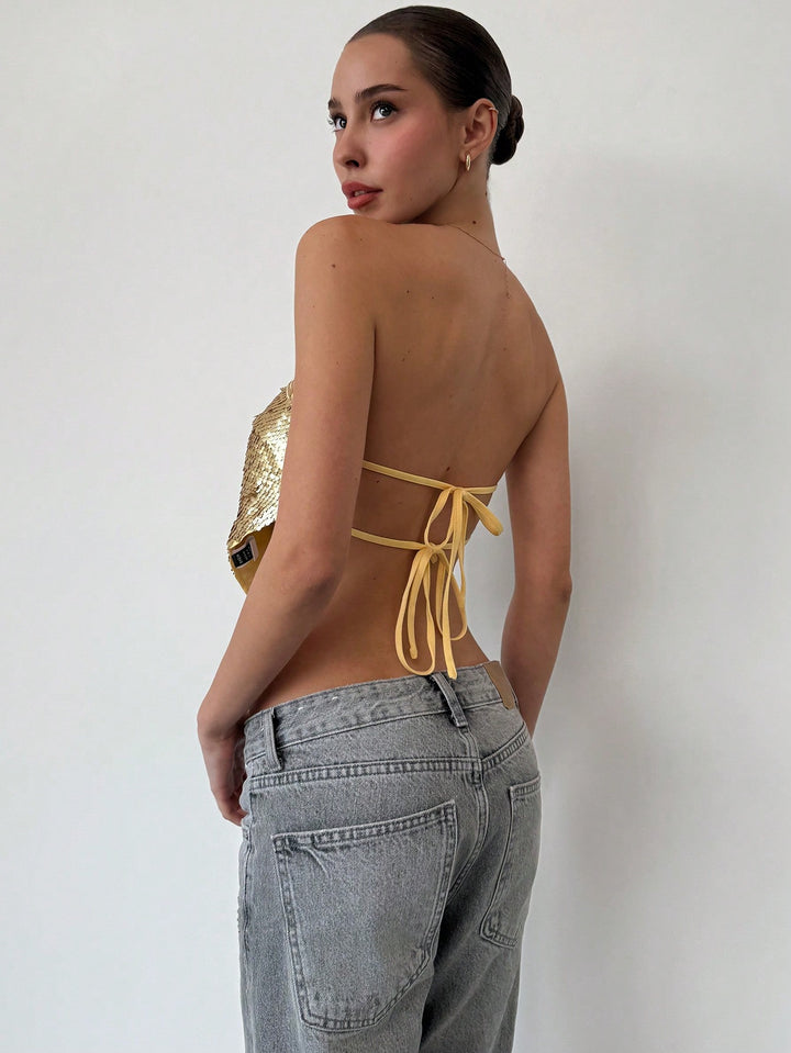 Top SHEIN, arany színű
