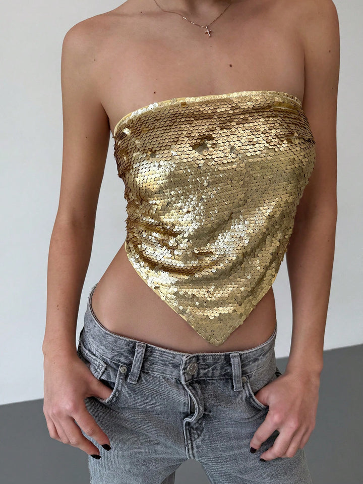 Top SHEIN, auriu