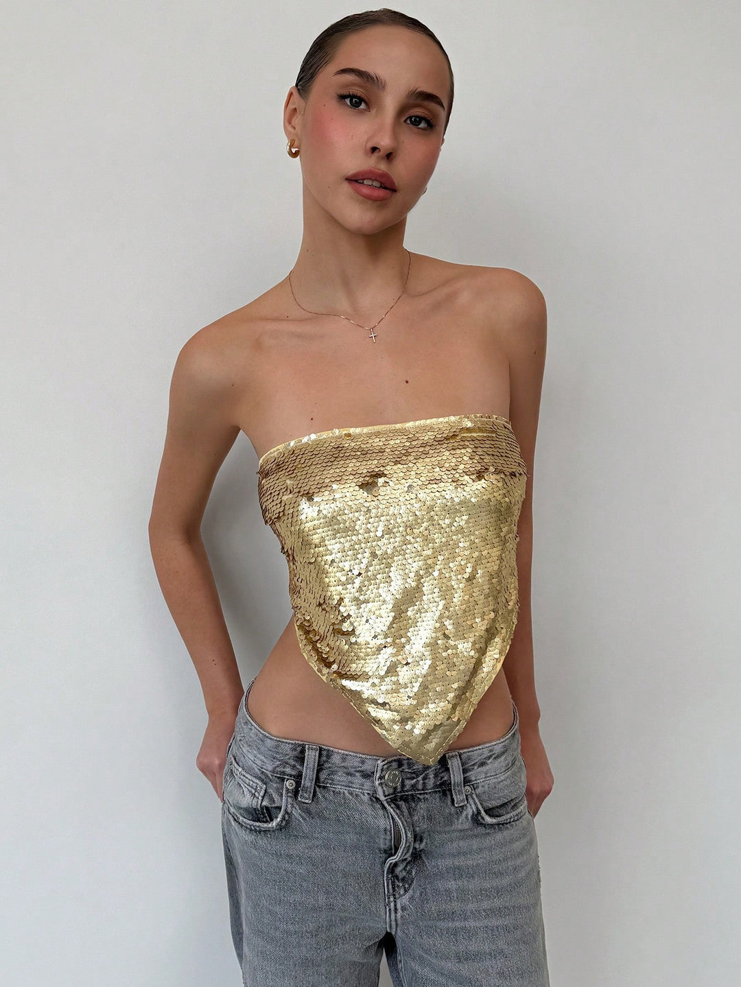 Top SHEIN, arany színű