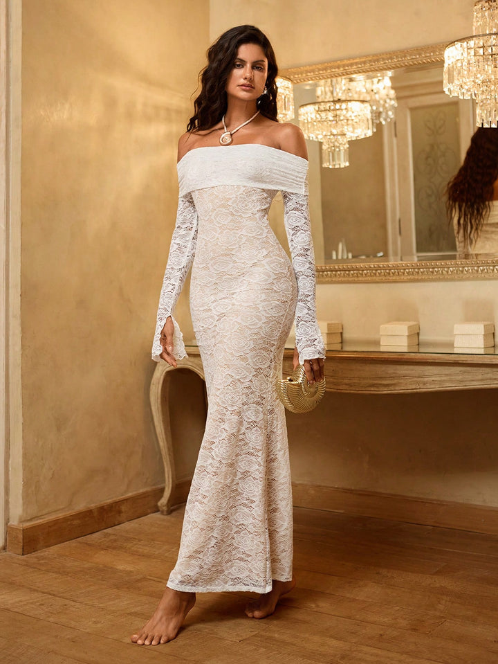 Rochie maxi SHEIN, alb