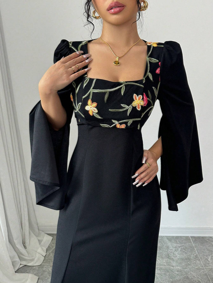 Shein maxi ruha, fekete