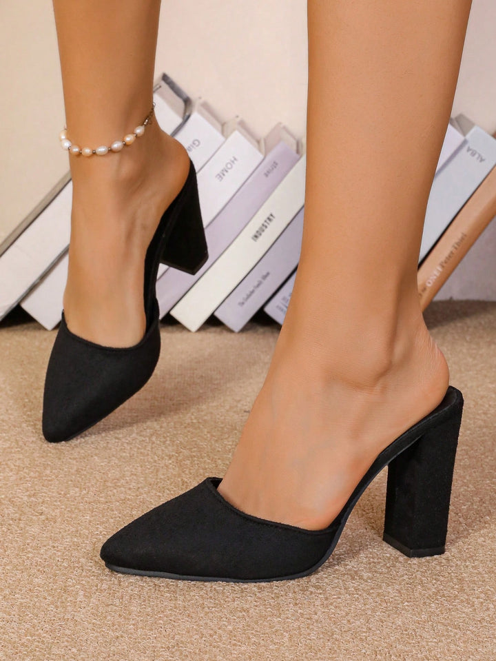 Pantofi cu toc SHEIN, negru