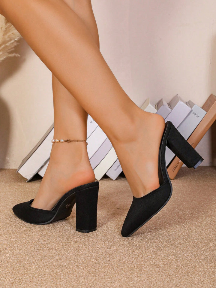 Pantofi cu toc SHEIN, negru