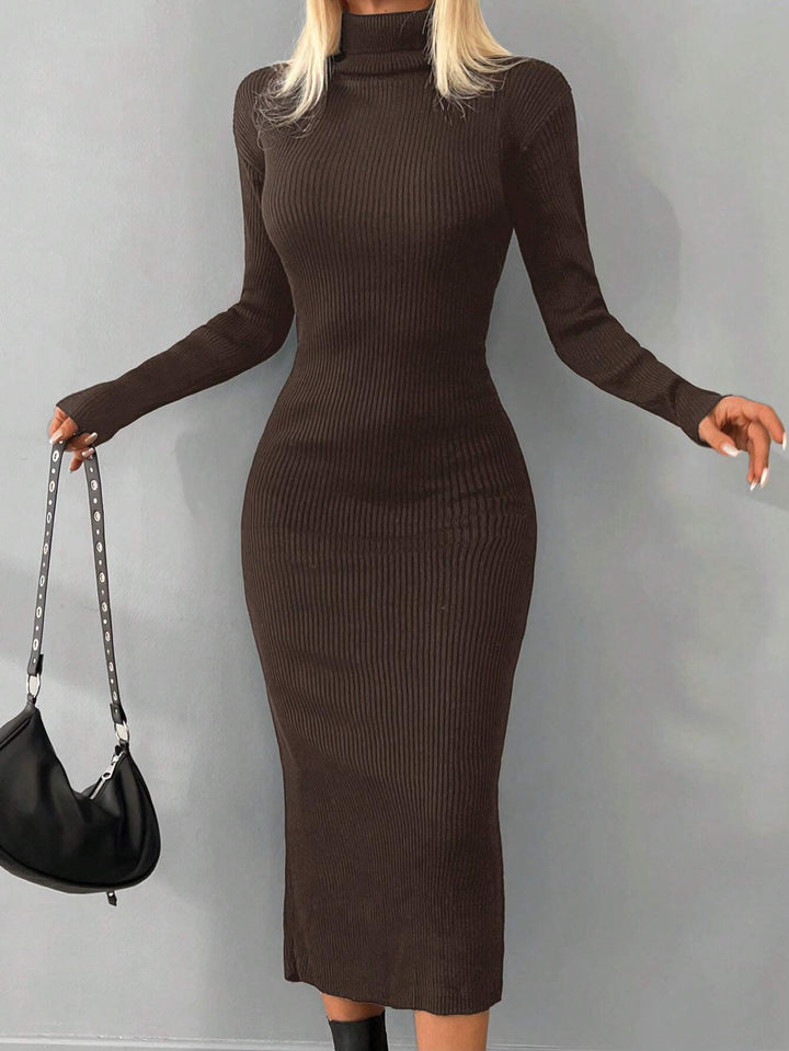 Rochie midi SHEIN, maro