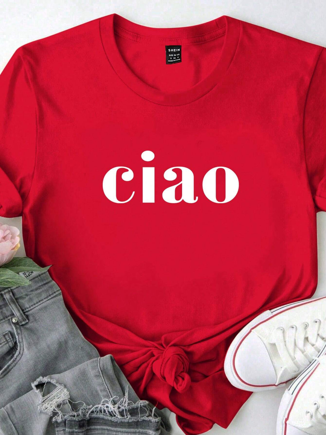 Póló SHEIN, piros