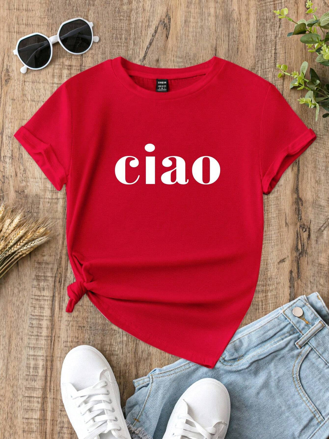 Póló SHEIN, piros