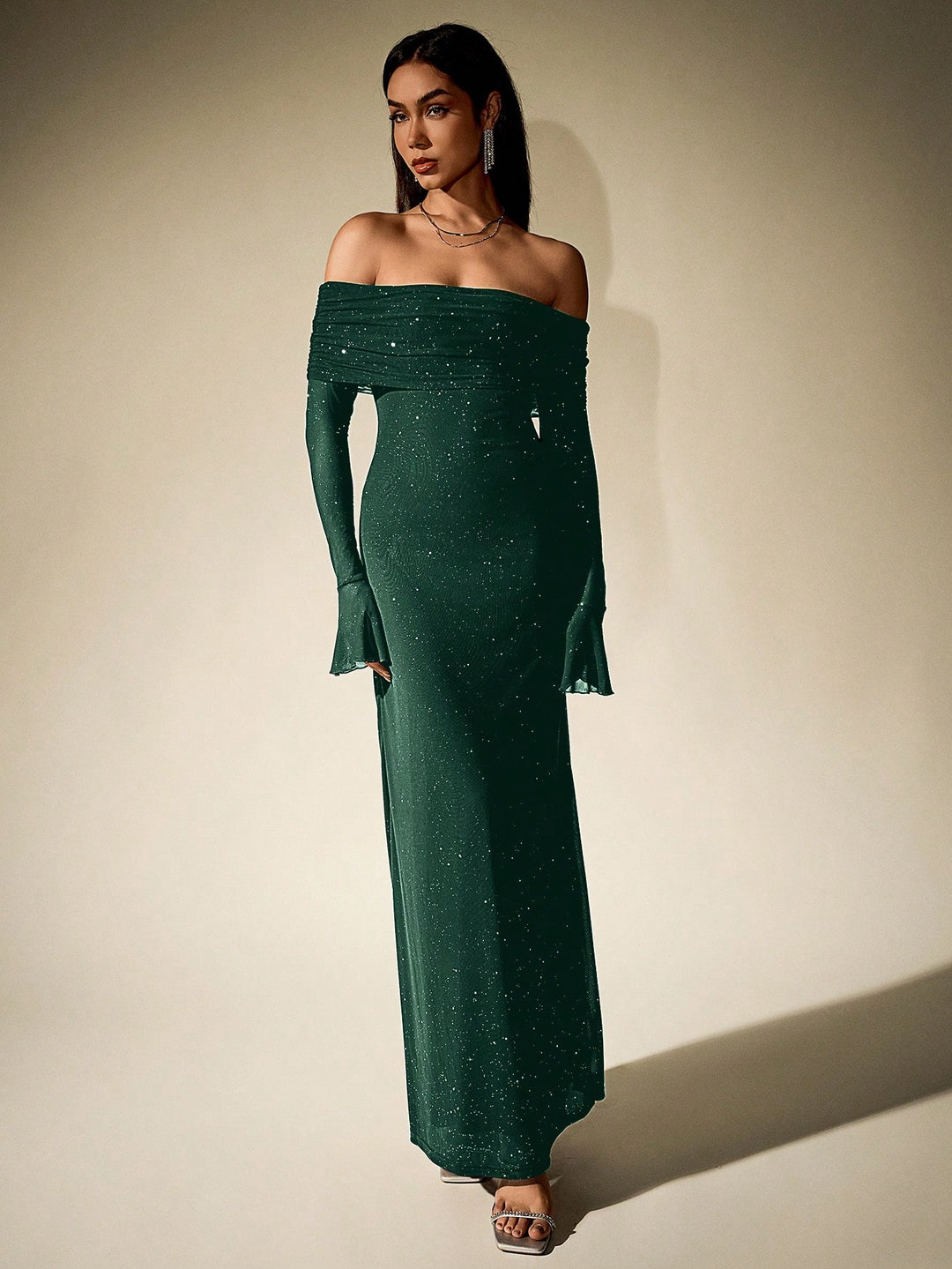 Rochie maxi SHEIN, verde