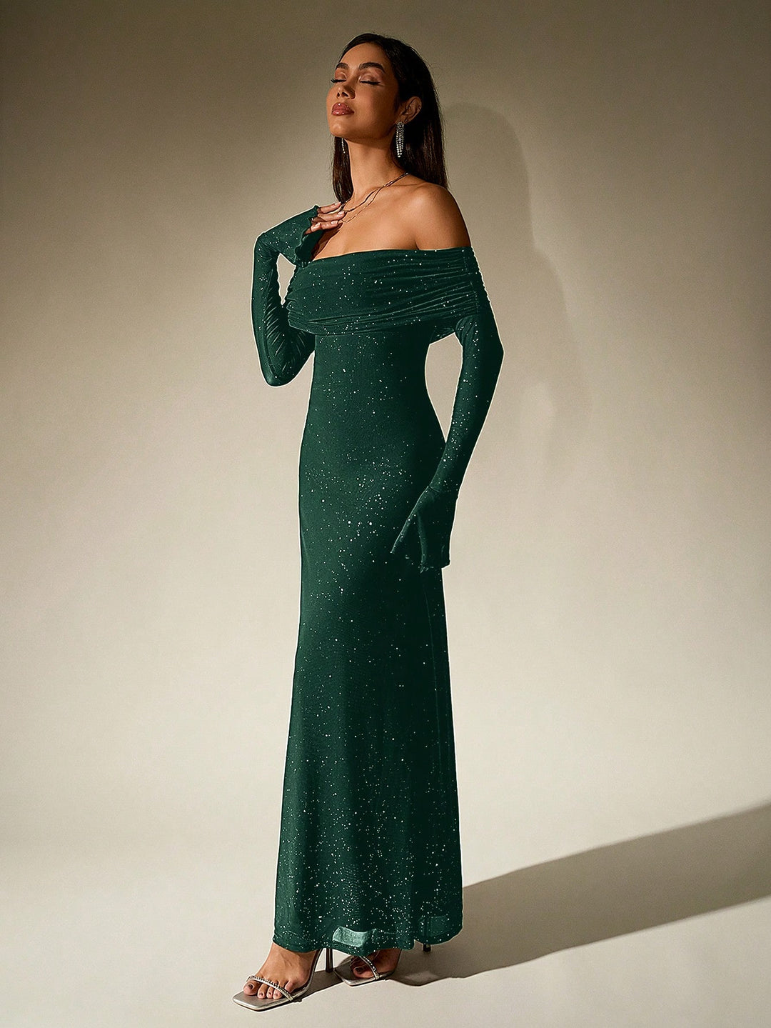 Rochie maxi SHEIN, verde