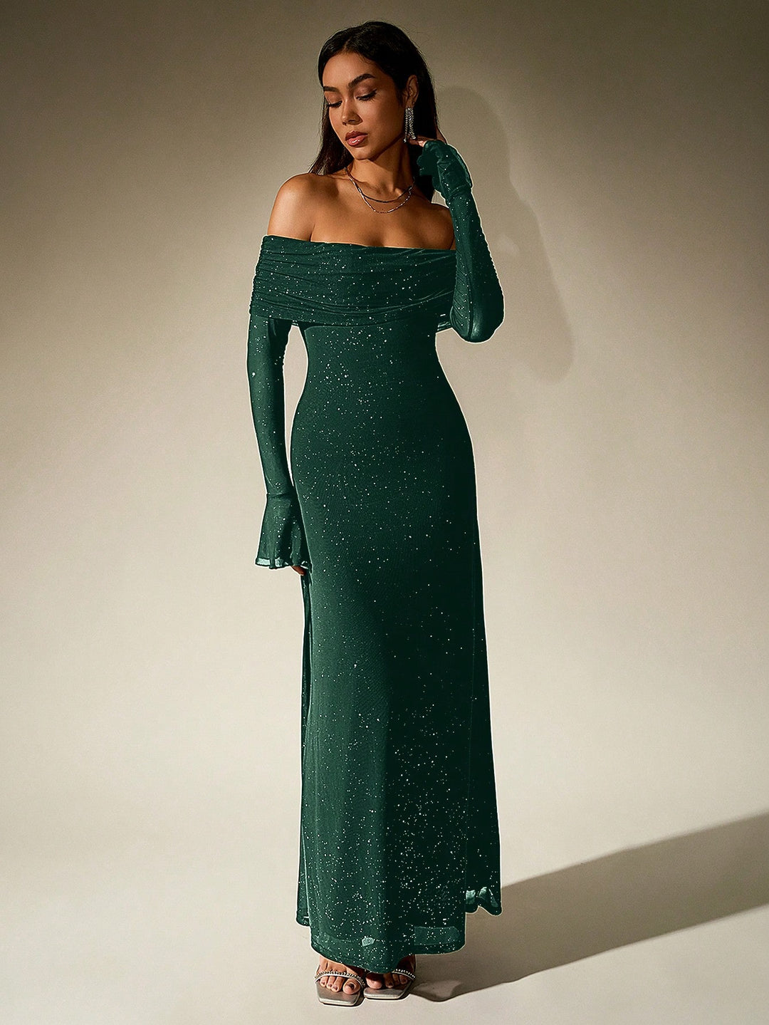 Rochie maxi SHEIN, verde