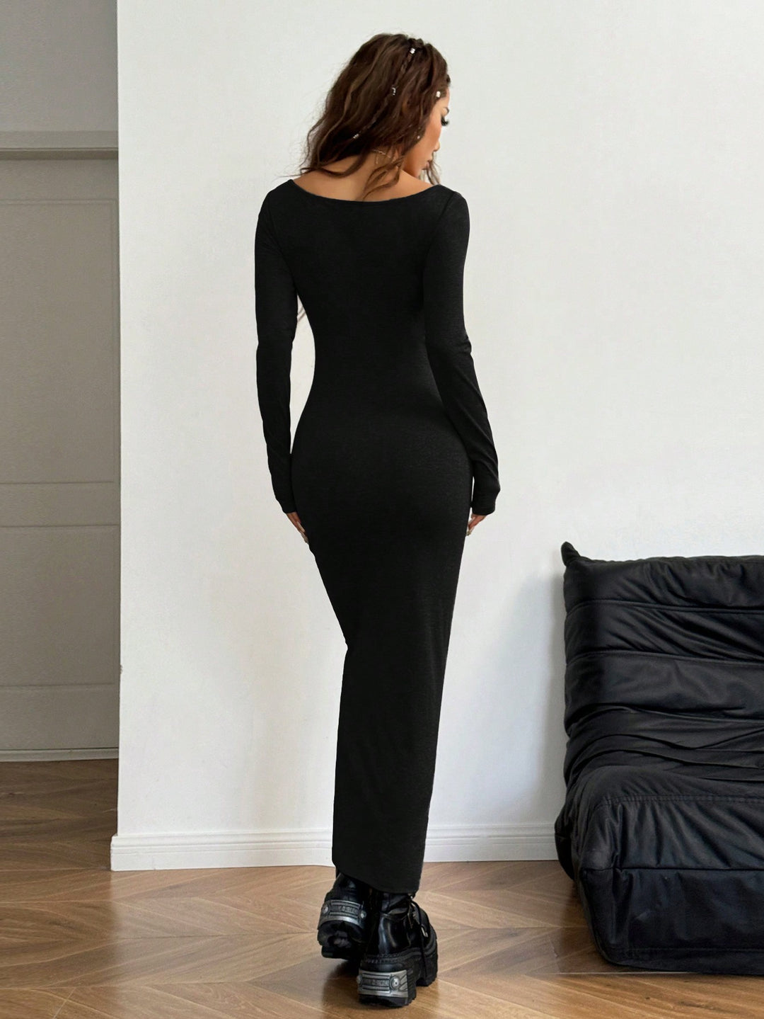 Rochie maxi SHEIN, negru