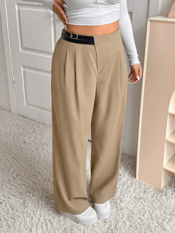 Pantalon de costum SHEIN, maro