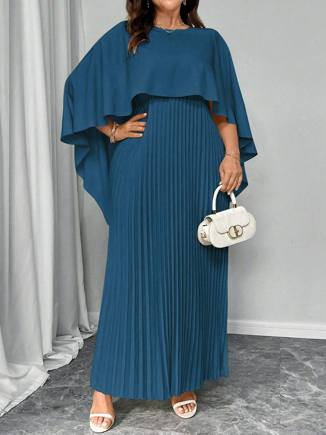 SHEIN maxi ruha, kék