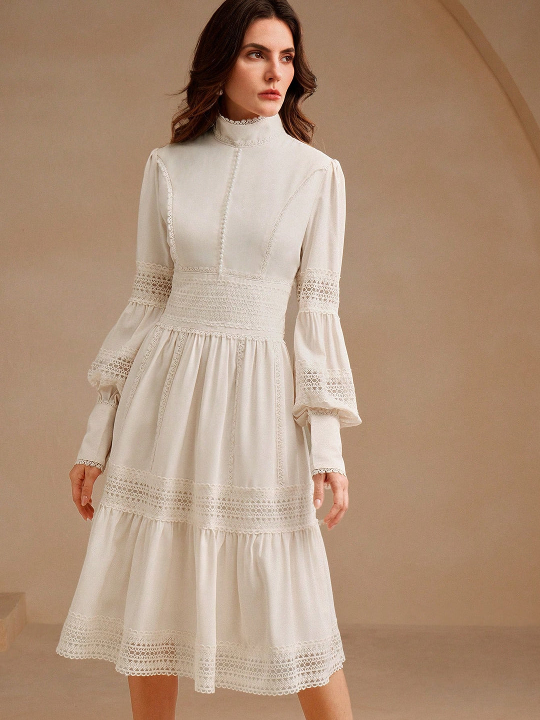Rochie midi SHEIN, alb