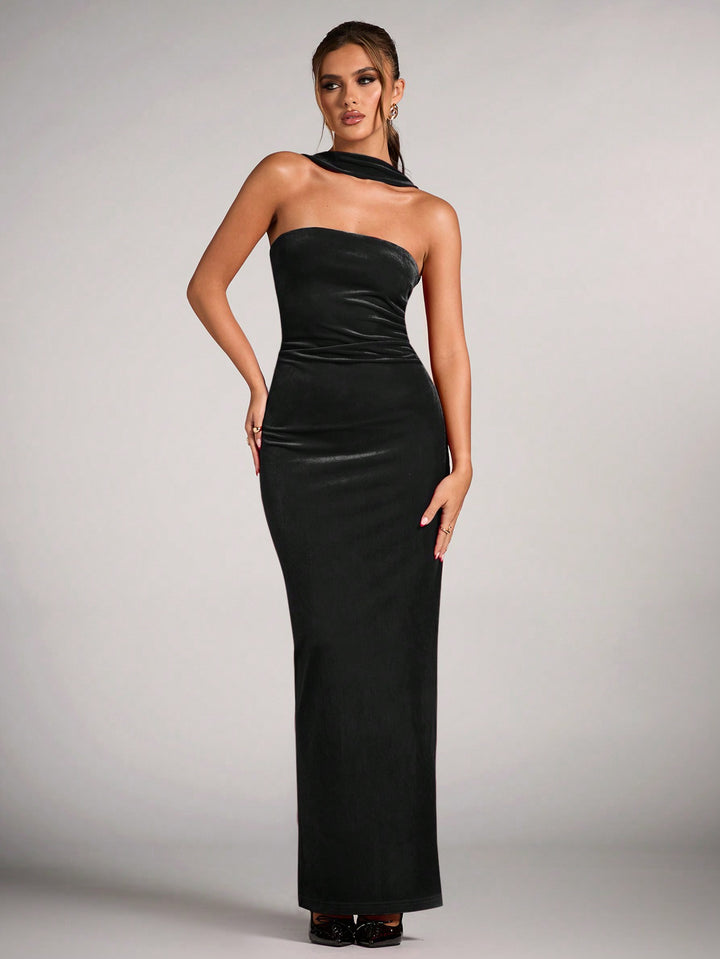 SHEIN maxi ruha, fekete
