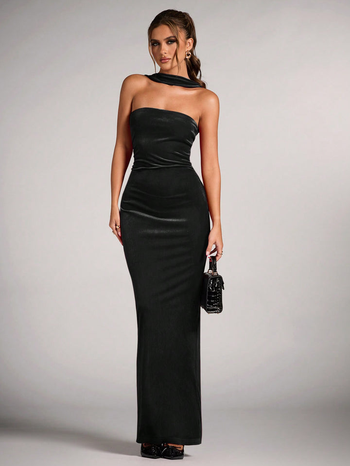SHEIN maxi ruha, fekete