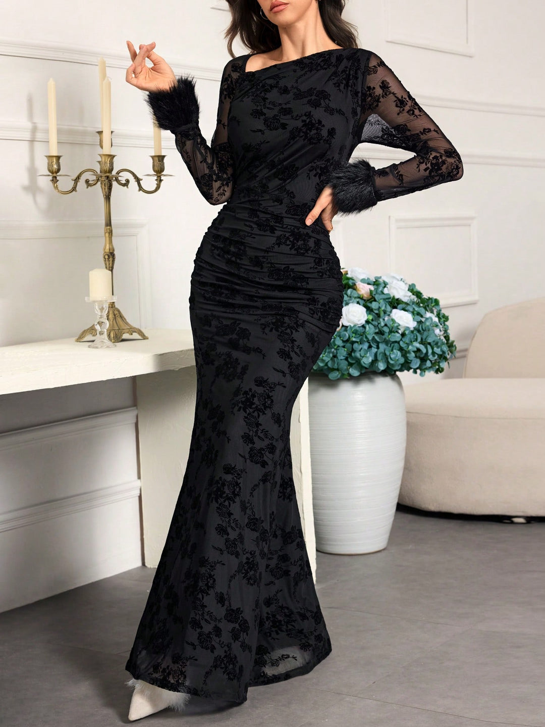 Rochie maxi SHEIN, negru