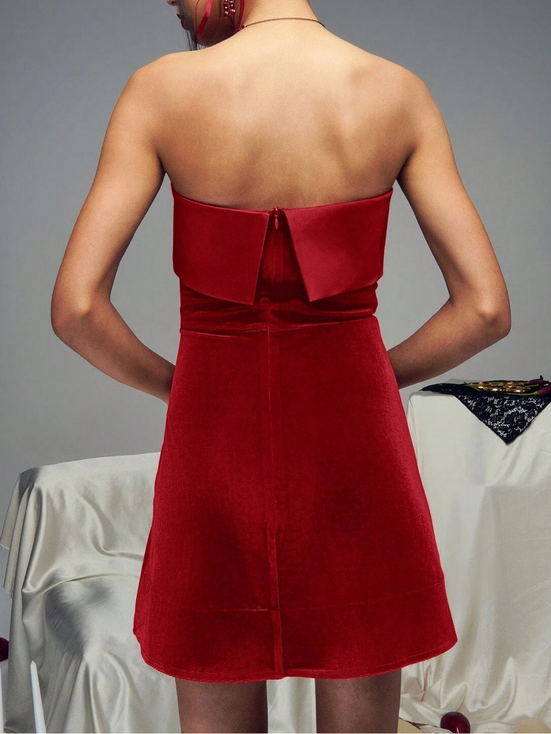 SHEIN mini ruha, piros