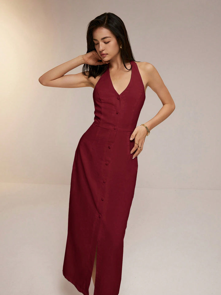 Rochie maxi SHEIN, vișiniu