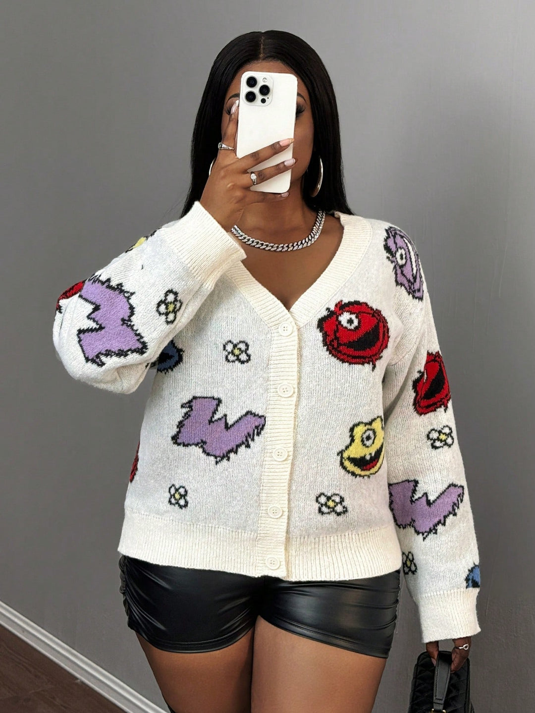 Cardigan SHEIN, alb