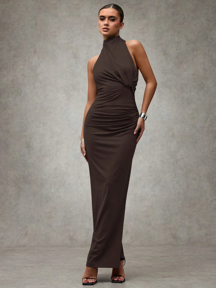 Rochie maxi SHEIN, maro