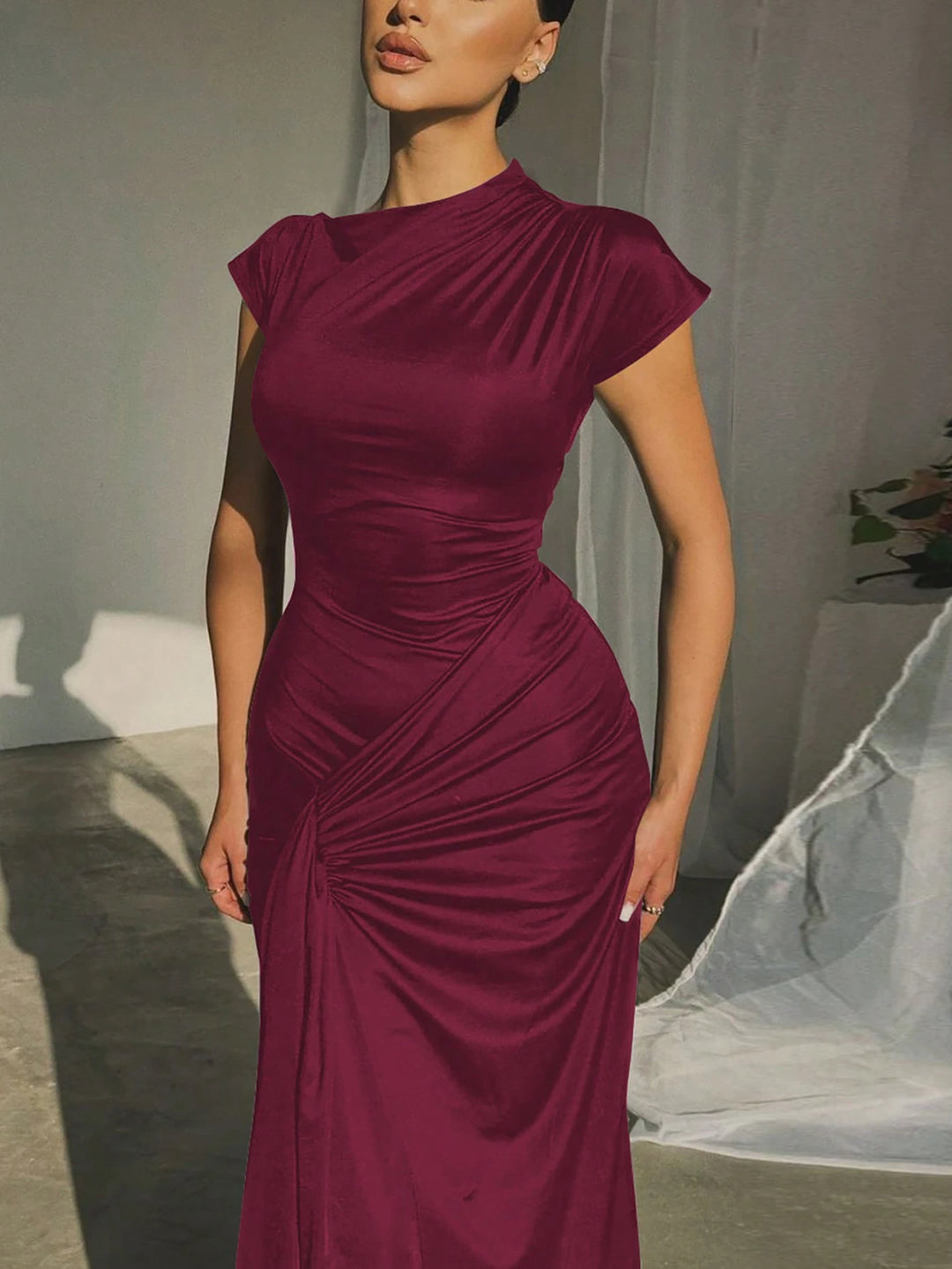 SHEIN bordó maxiruha