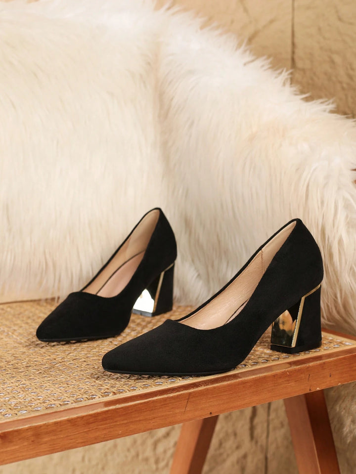 Pantofi cu toc SHEIN, negru