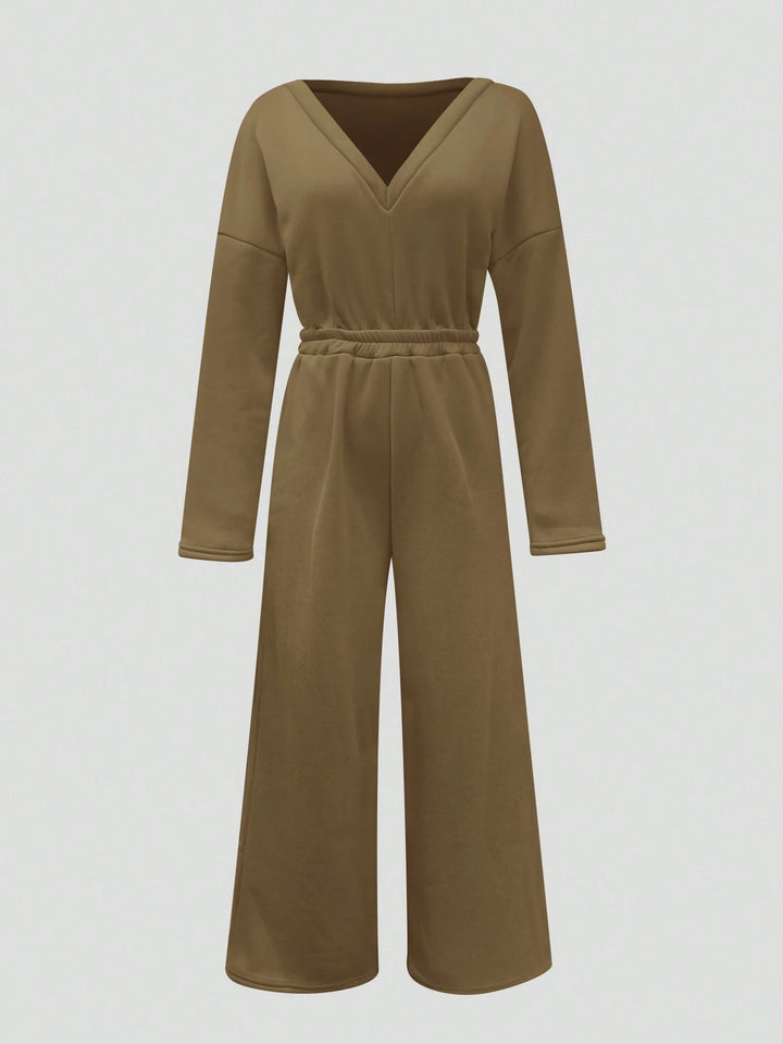 SHEIN hosszú overall, barna