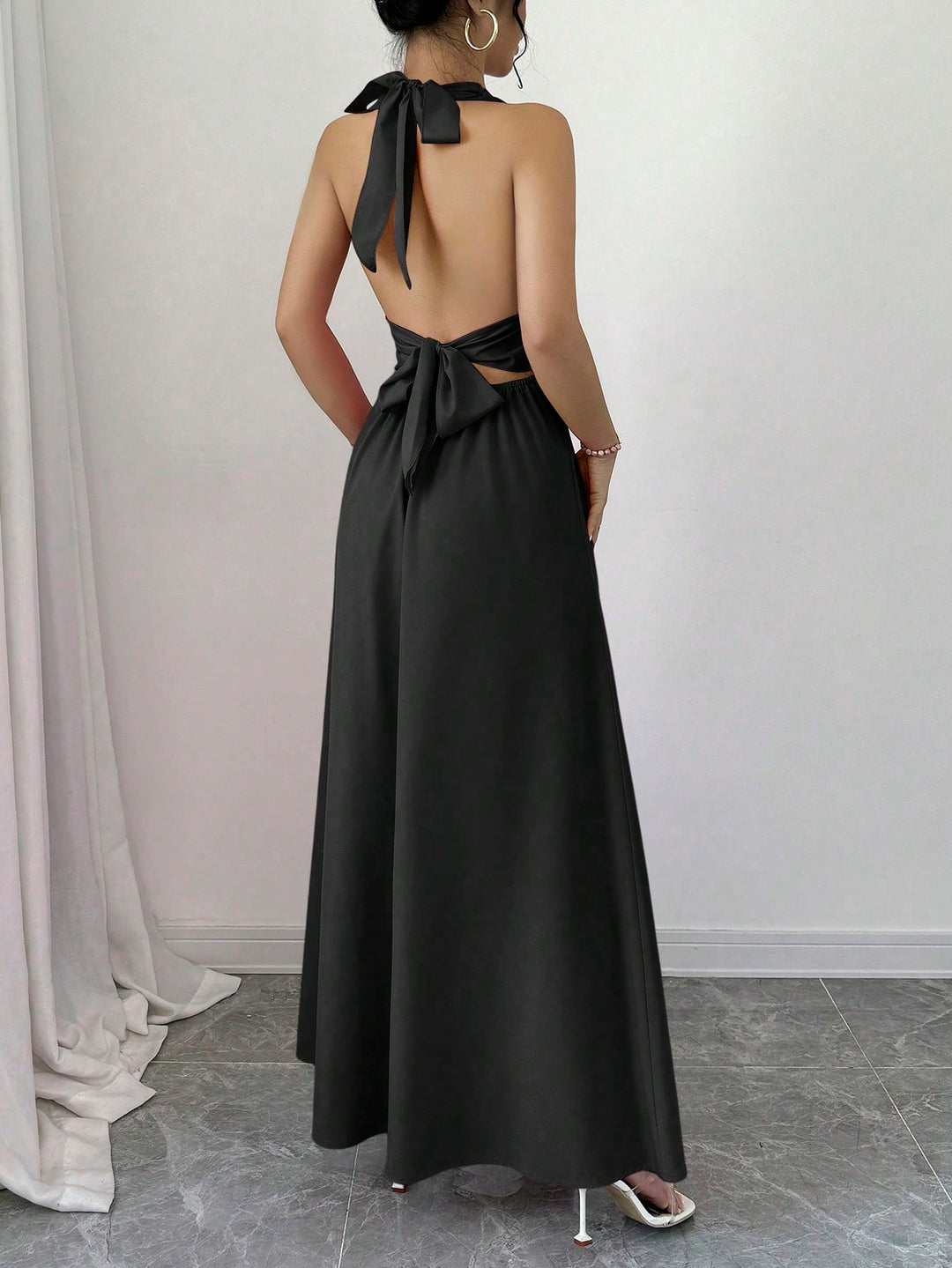 SHEIN maxi ruha, fekete