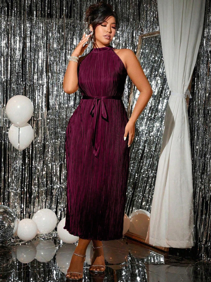 SHEIN maxi ruha, burgundi