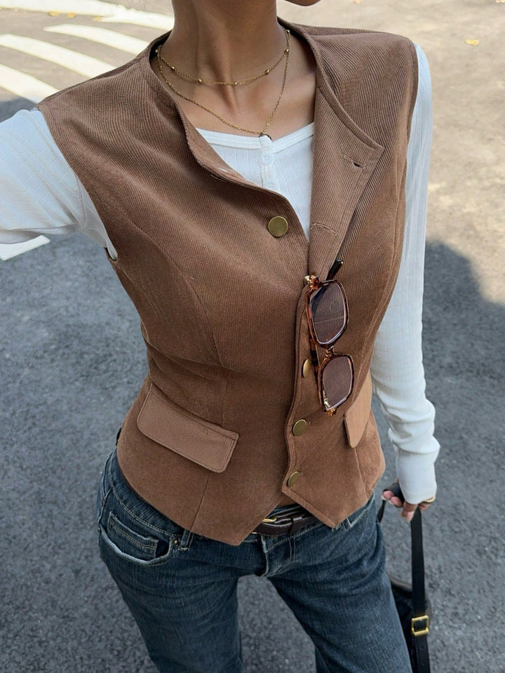 SHEIN mellény, barna