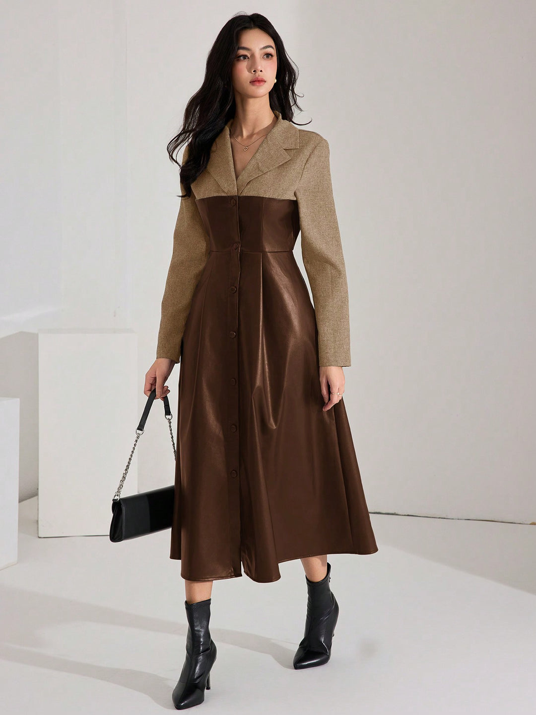Rochie maxi SHEIN, maro