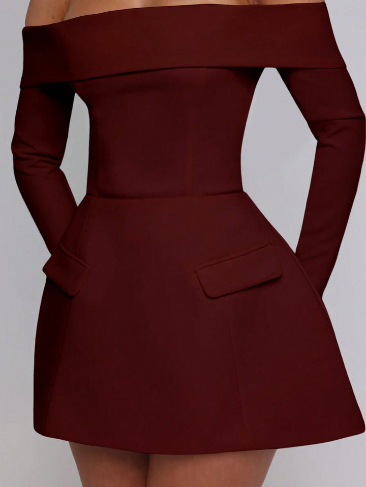 Rochie mini SHEIN, maro