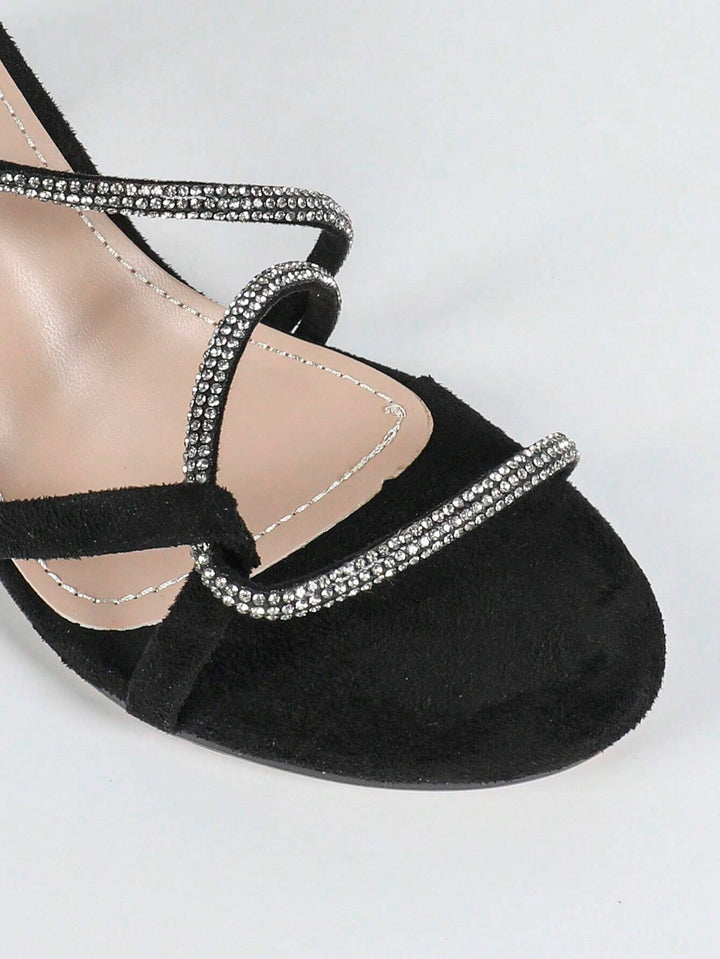 Sandale cu toc SHEIN, negru