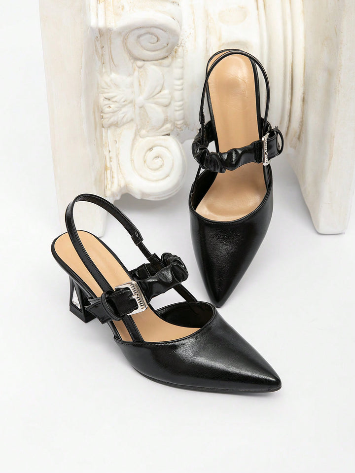 Pantofi cu toc SHEIN, negru