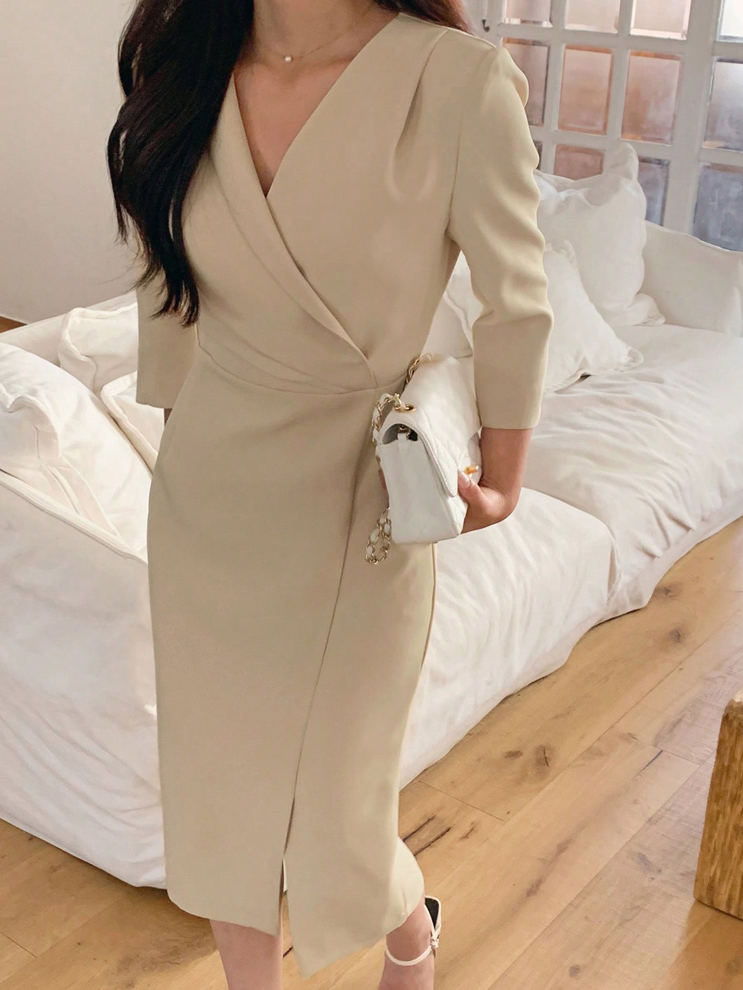 Rochie midi SHEIN, portocaliu
