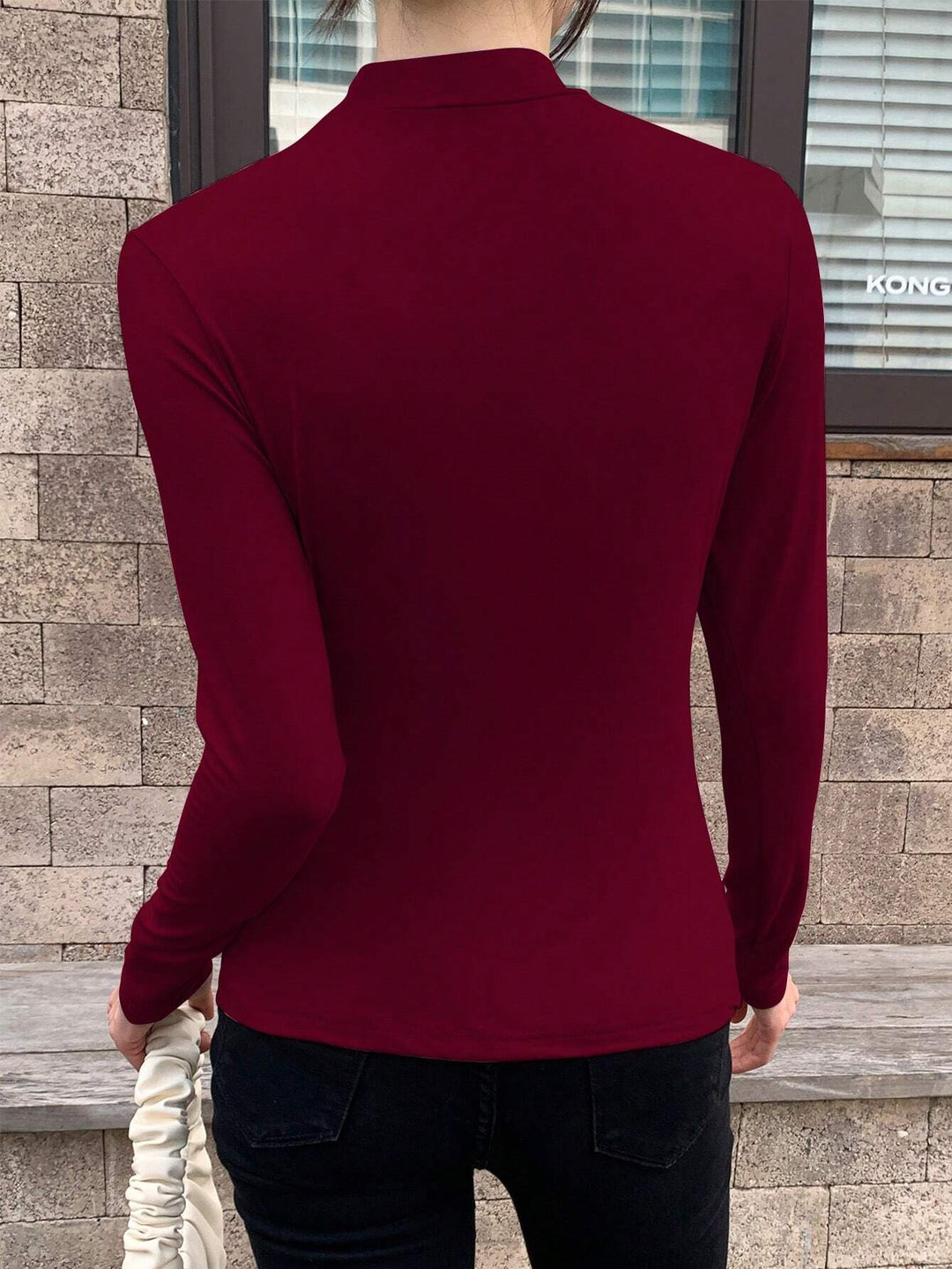 SHEIN bordó blúz