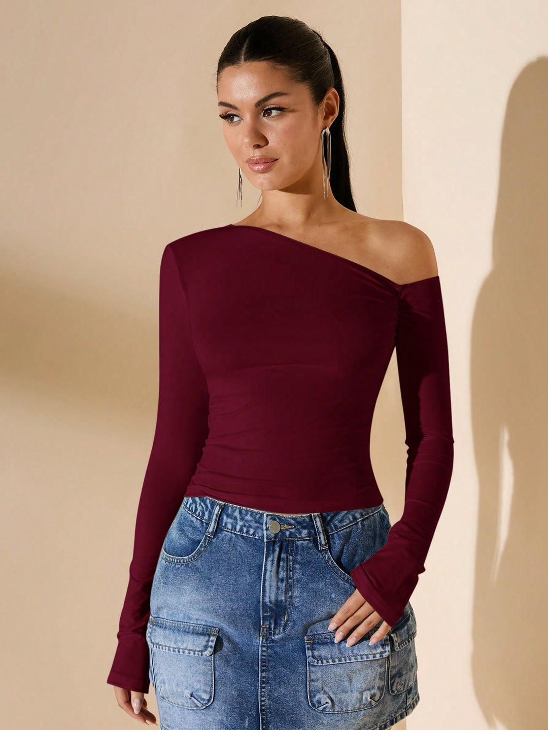 Tricou SHEIN, vișiniu