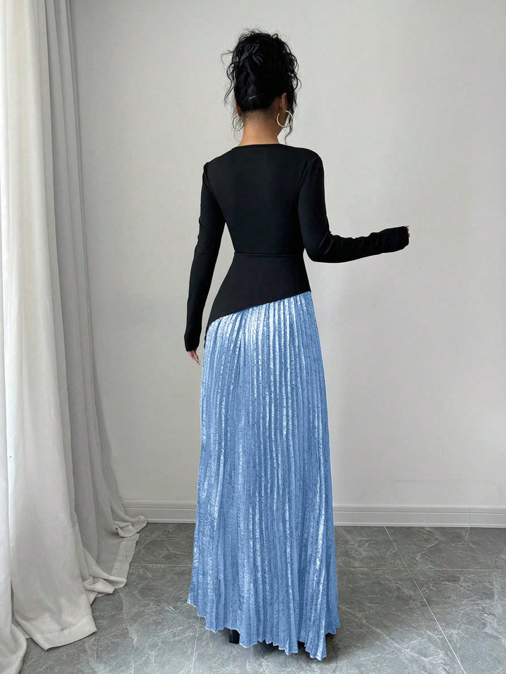 SHEIN maxi ruha, kék