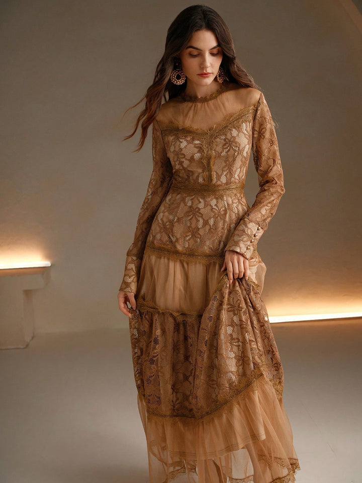 Rochie maxi SHEIN, maro