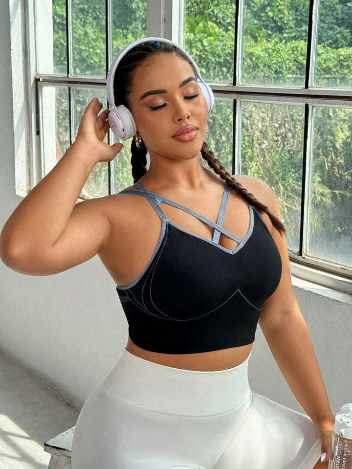 Sutien sport SHEIN, negru