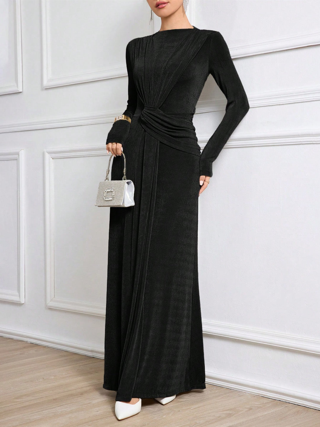 SHEIN maxi ruha, fekete