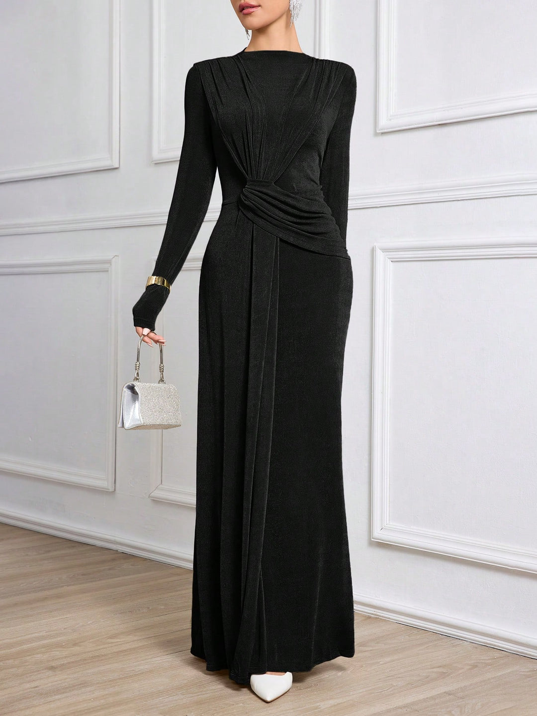 SHEIN maxi ruha, fekete